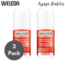 [2 Pack] Weleda Pomegranate 24hr Roll-On Deodorant, 50ml Exp: 08/26