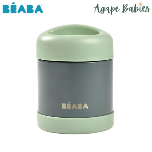 Beaba Stainless Steel Isothermal Portion 300 ml (Mineral Grey / Sage Green)