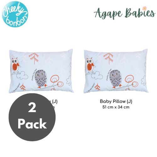 [2-Pack] Cheeky Bon Bon Baby Pillow - J