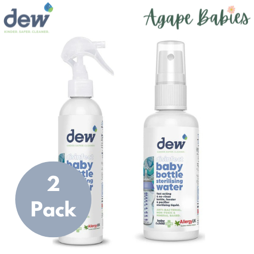 [2 Pack] Dew Baby Bottle Sterilising Water - 2 Sizes