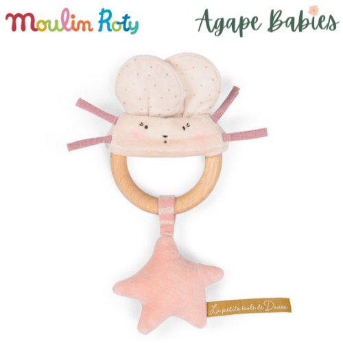 Moulin Roty La Petite École de Danse Wooden Ring Rattle - 2 Designs