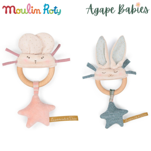 Moulin Roty La Petite École de Danse Wooden Ring Rattle - 2 Designs