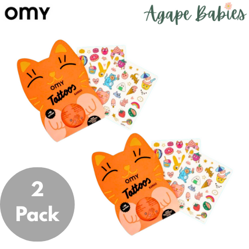 [2 pack] OMY Tattoos - 4 Designs
