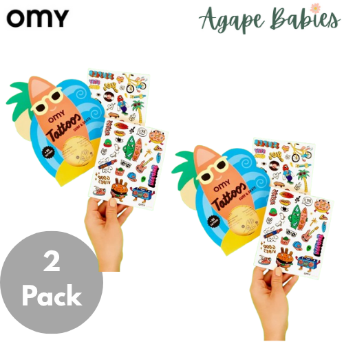 [2 pack] OMY Tattoos - 4 Designs