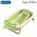 Lucky Baby Caly Collapsible Bath Tub W/Thermometer & Jelly Bath Support + Organizer Tray - 3 Colors