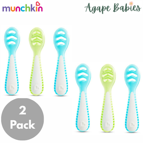[2 Pack] Munchkin Gentle Dip ™ Multistage First Spoons - 3pc