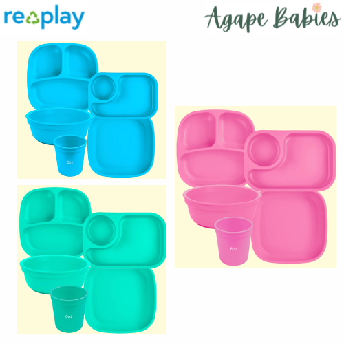 Re-play Recycled Kids Tableware Full Set - 3 Colours