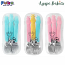 Puku Giraffe Children Stainless Steel 3pcs Spoon And Fork Set With Storage Case - 3 Colors