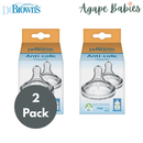 [Bundle of 2] Dr Brown's  W-N Silicone Options+ Nipple, 2-Pack