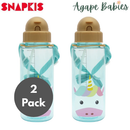 [2 Pack] Snapkis Kids Tritan Water Bottle 500ml - 4 Designs