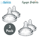 [Bundle of 2] Dr Brown's  W-N Silicone Options+ Nipple, 2-Pack