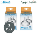 [Bundle of 2] Dr Brown's  W-N Silicone Options+ Nipple, 2-Pack