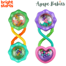 [4 Pack] Bright Starts Rattle & Shake Barbell Toy - 2 Colors