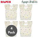 [4 Pack] Snapkis Disposable Bib (20S) - 2 Designs