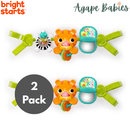 [2 Pack] Bright Starts Take Along Carrier Toy Bar Tiger