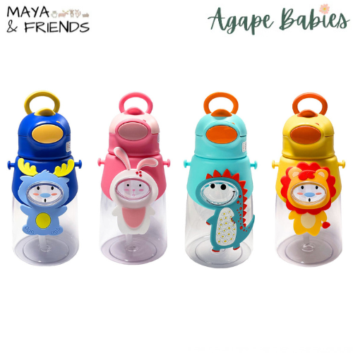 [2-Pack] Maya & Friends Tritan Water Bottle (600ml )- 4 Color