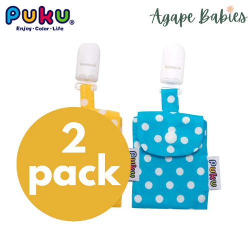 [2-Pack] Puku Fortune Pouch Bag 2pcs/Pack - Dot Blue