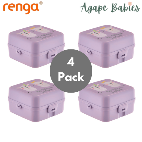 [4-Pack] Renga Leya Lunch Box - 1L- 3 Variant