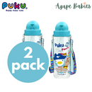 [2-Pack] Puku Friends Tritan Straw Canteen 500ml - Green