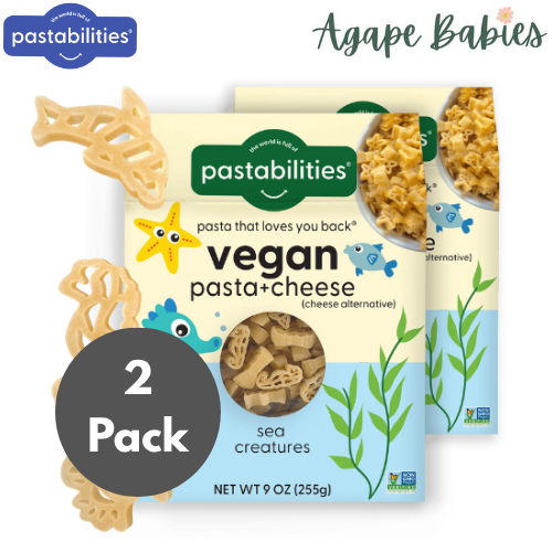 [2 Pack] Pastabilities Vegan Shaped Pasta (Mac 'N Cheese) - Sea Creatures, 255g Exp: 03/27