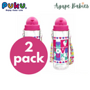 [2-Pack] Puku Friends Tritan Straw Canteen 500ml - Pink