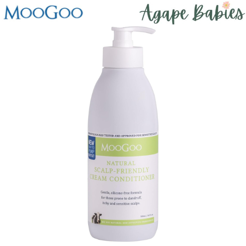 MooGoo Natural Cream Conditioner - Scalp Friendly 500ml/16.9oz Exp: 10/26