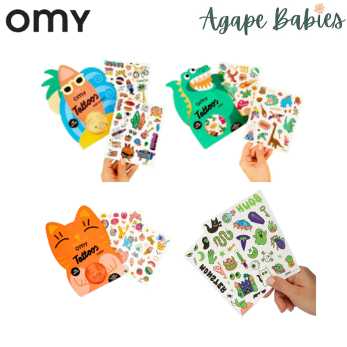 [2 pack] OMY Tattoos - 4 Designs