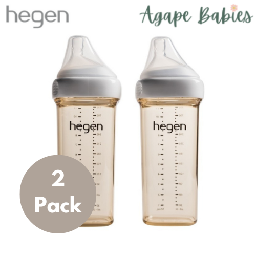 Hegen PCTO 330ml/11oz Feeding Bottle PPSU (Fast Flow Teat) 6m+(2-Pack)