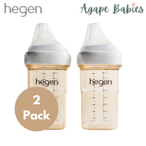 Hegen PCTO™ Feeding Bottle PPSU 240ml/8oz (Medium Flow) 3+ Months (2-pack)