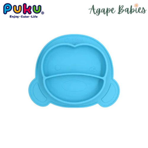 Puku Silicone Suction Plate - Blue