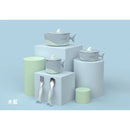 Puku Stainless Steel Shark Dining 5Pcs Set Children Table Ware - 2 Colors