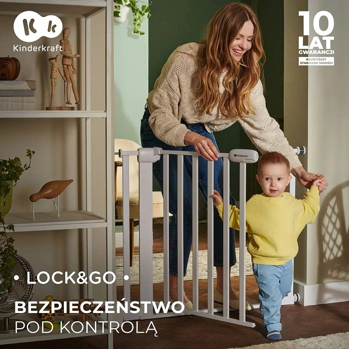 Kinderkraft Safety Gate, Lock & Go - WOOD