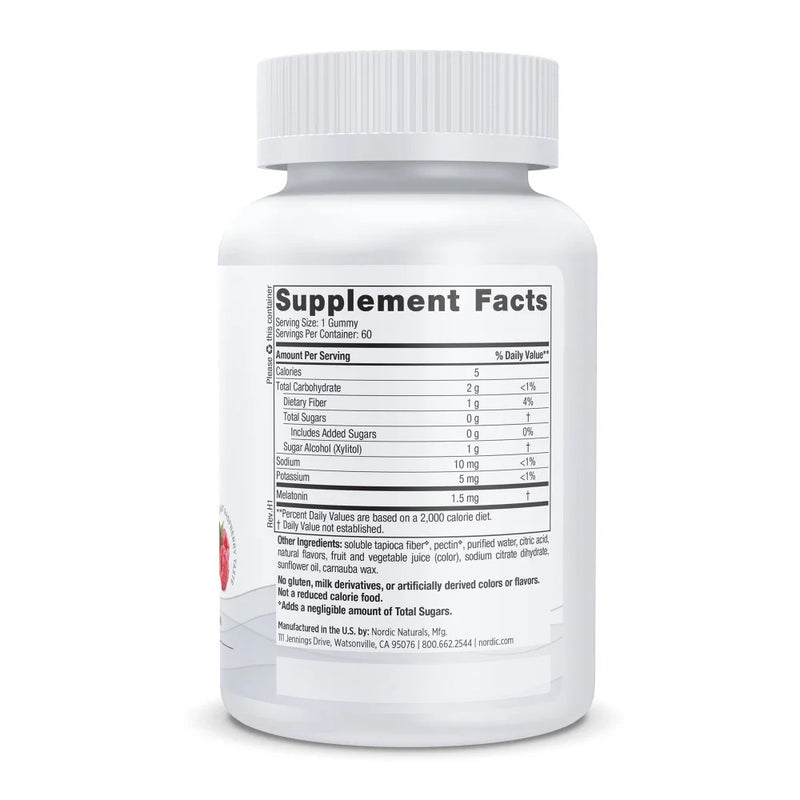Nordic Naturals Melatonin gums, 60 gums. Exp: 09/26