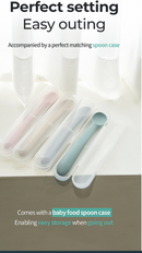 Poled Silicone Tableware set - food tray + spoon (bundle Pack)