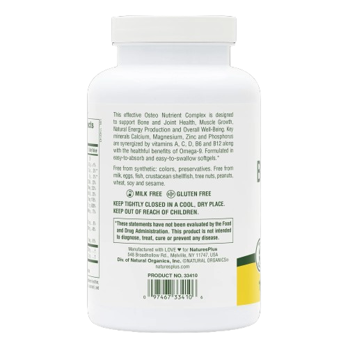 Natures Plus Bone Power (Osteo Nutrients w/Boron), 180 sgls. Exp: 12/26