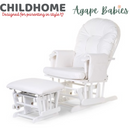 Childhome Gliding Chair Round with Footrest - White