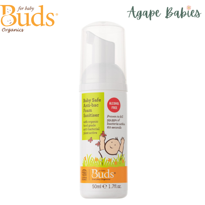 Buds Everyday Organics Baby Safe Anti-Bac Foam Sanitiser 50ml Exp: 05/23