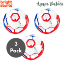 [3 Pack] Bright Starts Grippin Goals Rattle Ball - 2 Colors