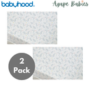 [2-Pack] Babyhood  Amani Bebe - Jersey Cotton Oval Fitted Sheet - 4 Design