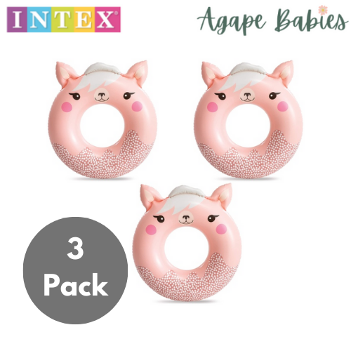 [3-Pack] INTEX Cute Animal Tubes (84cm) - Pink Llama