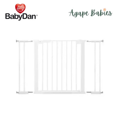 Baby Dan Premier Pressure Fit Safety Gate With 4 Extensions (White)