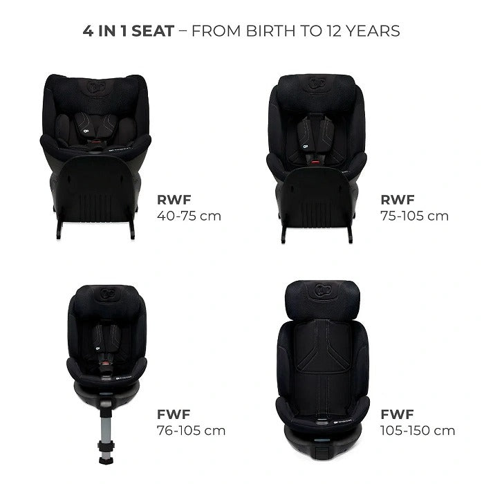 Kinderkraft Car Seat, Xrider 2 I-Size - Black