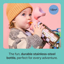 Tommee Tippee On the Go Stainless Steel Insulated Bottle 18m+ 355ml - 2 Colors