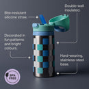 Tommee Tippee On the Go Stainless Steel Insulated Bottle 18m+ 355ml - 2 Colors