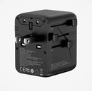 Travelmall GaN 45W PD High Performance 5 USB World Travel Adaptor (Black)
