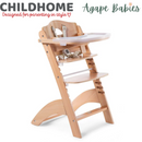 [1 yr local warranty] Childhome Lambda 3 Baby High Chair + Feeding Tray - Natural
