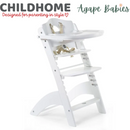 [1 yr local warranty] Childhome Lambda 3 Baby High Chair + Feeding Tray - White