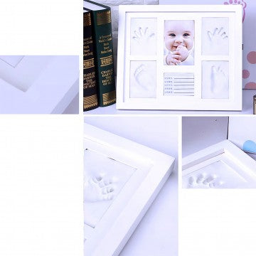 Lucky Baby Newborn Baby & Pet Photo Frame With Clay Mould Hand - 4 Clay + 1 Photo