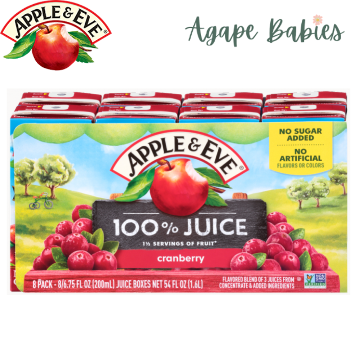 [Bundle Of 40] Apple & Eve 100% Juice- Naturally Cranberry, 40 X 200 Ml