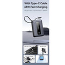 USAMS CD243 65W 3-port ACC Fast Charging Digital Display Power Bank With Type-C Cable 20000mAh - XH Series
